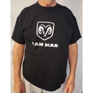 Men's "Ram Man" T-Shirt - Gildan Size 2XL Black